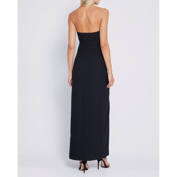 o.p.t Votna Evening Elegant Side Split Stretch Minimalist Strapless Maxi Dress 6 - Picture 7 of 10